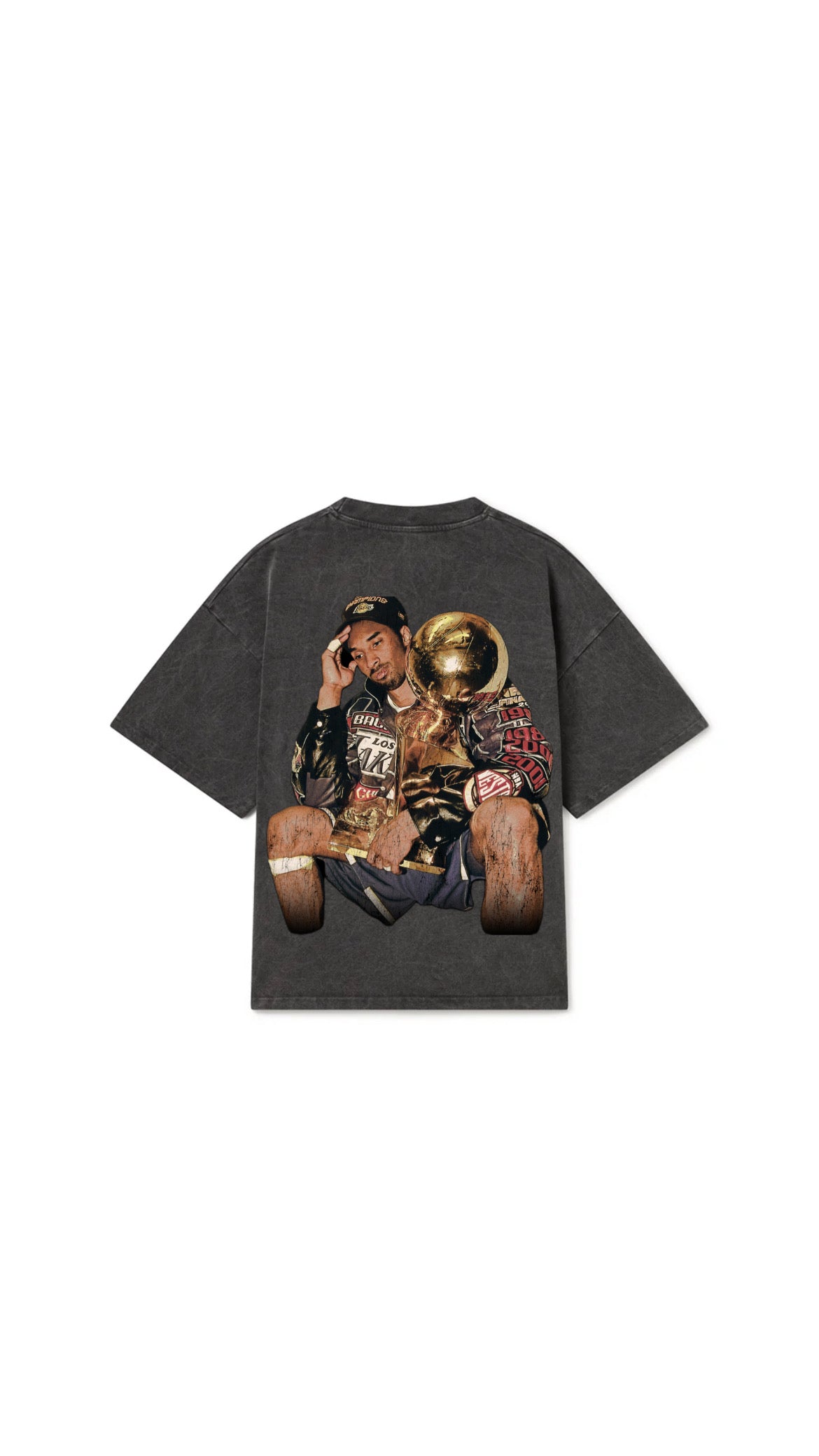 KOBE WASHED BLACK TEE (BACK PRINT ONLY)