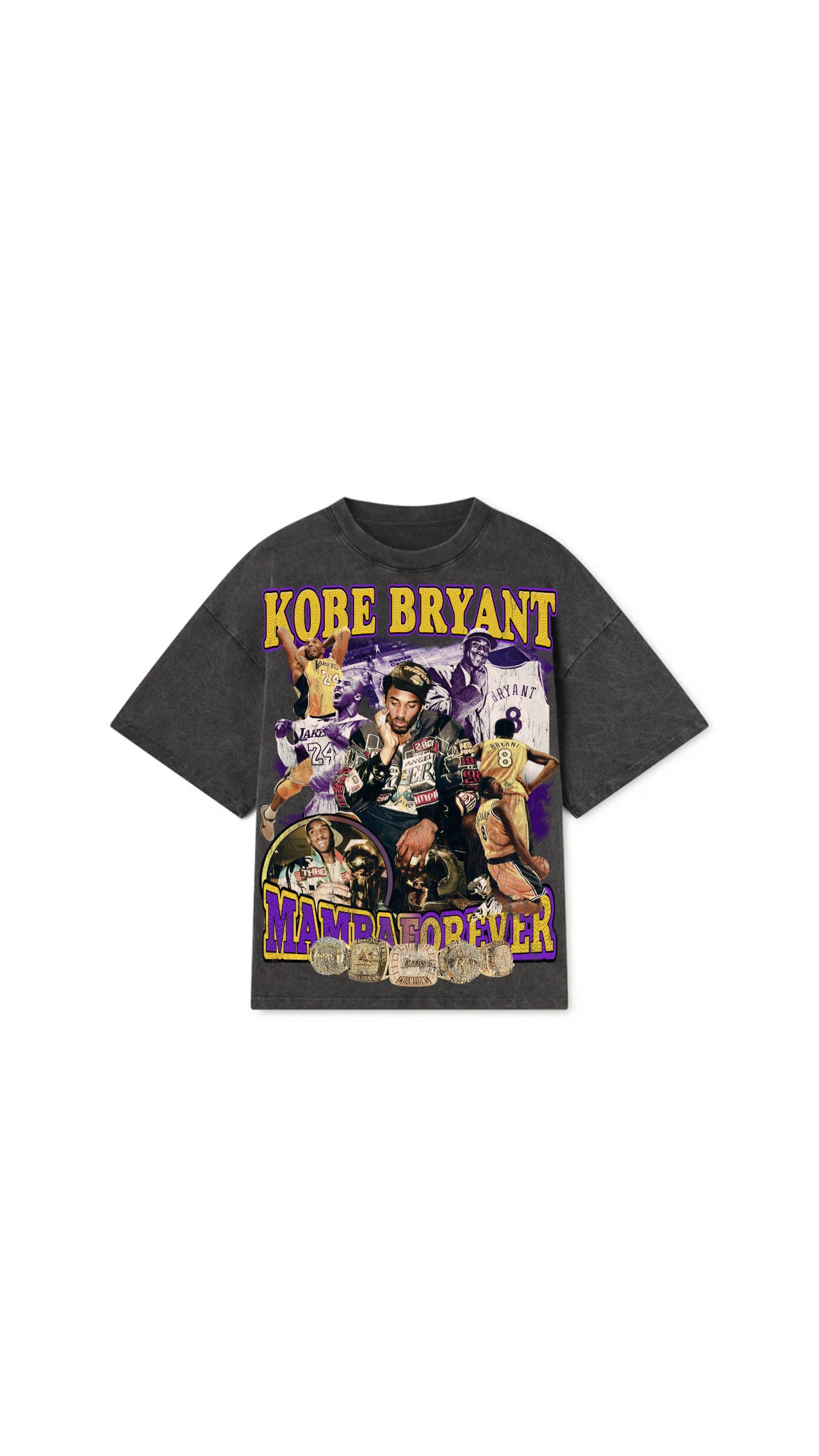 KOBE BRYANT WASHED BLACK TEE