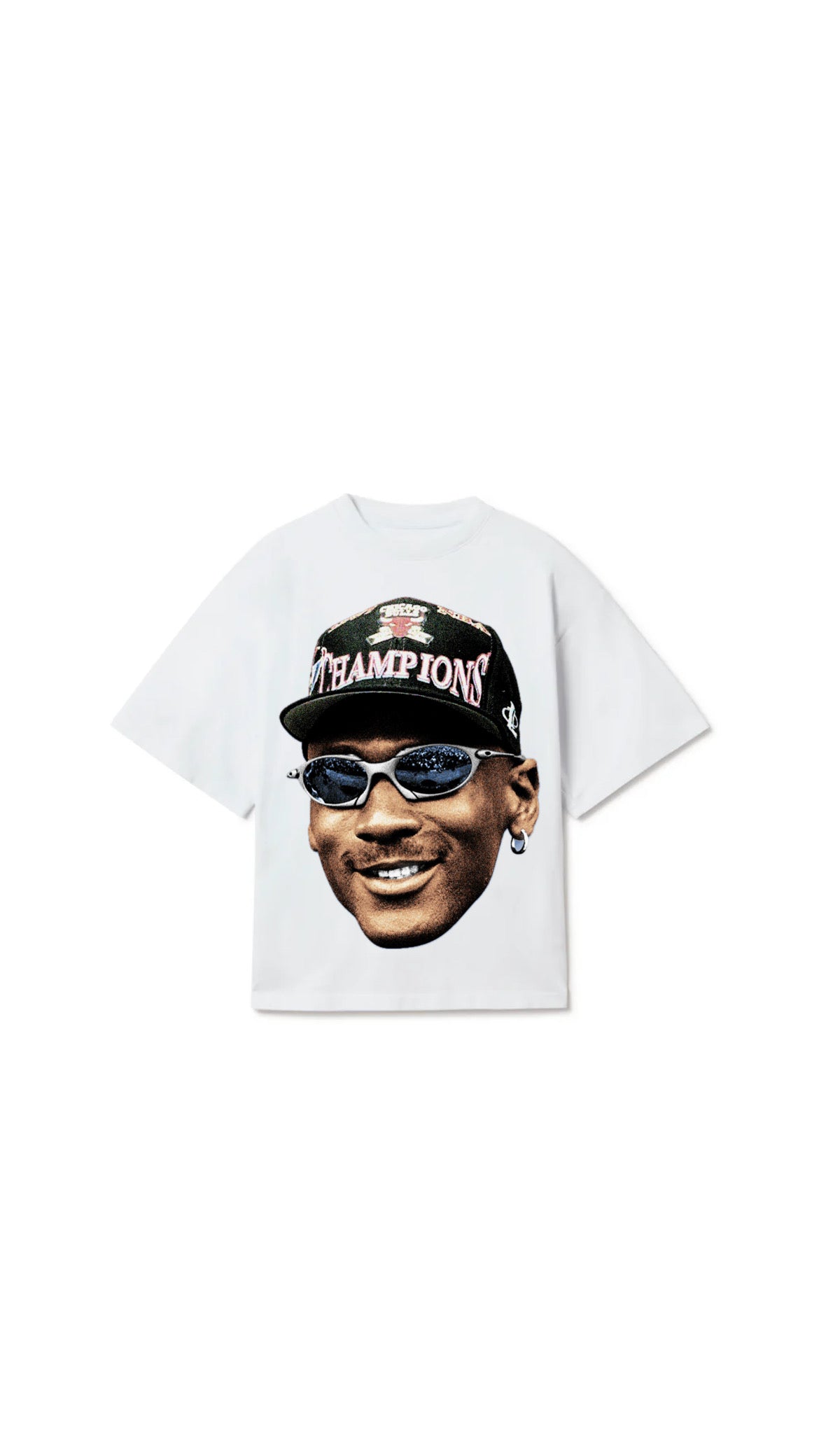 MICHAEL JORDAN BIG HEAD WHITE TEE
